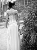 Спинка корсетного свадебного платья в пол - ателье Grace Couture