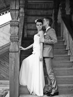 Свадебный образ: корсет и юбка в пол из шифона - ателье Grace Couture
