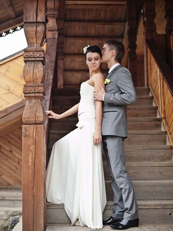 Свадебный образ: корсет и юбка в пол из шифона