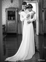 Свадебное платье со шлейфом в стиле ампир - ателье Grace Couture