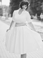 Белое платье на выпускной в стиле new look - ателье Grace Couture