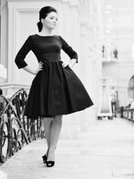 Черное платье в стиле new look - ателье Grace Couture