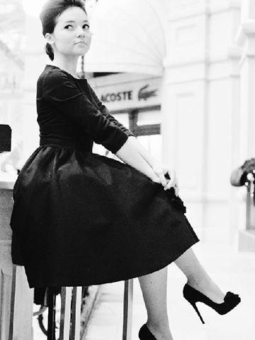 Черное элегантное платье для Анастасии - ателье Grace Couture