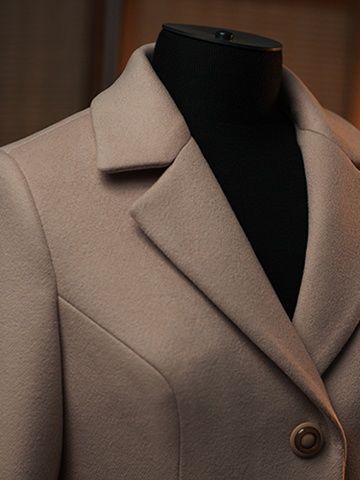 Элементы демисезонного пальто: лацканы и рельефы - ателье Grace Couture